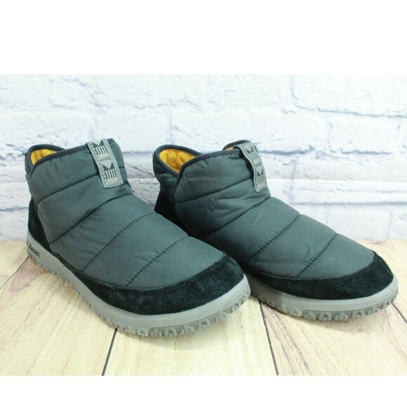 LL Bean Mountain Classic Gray Nylon Quilted Insulated SlipperAnkle Booties 11 M - Picture 3 of 10